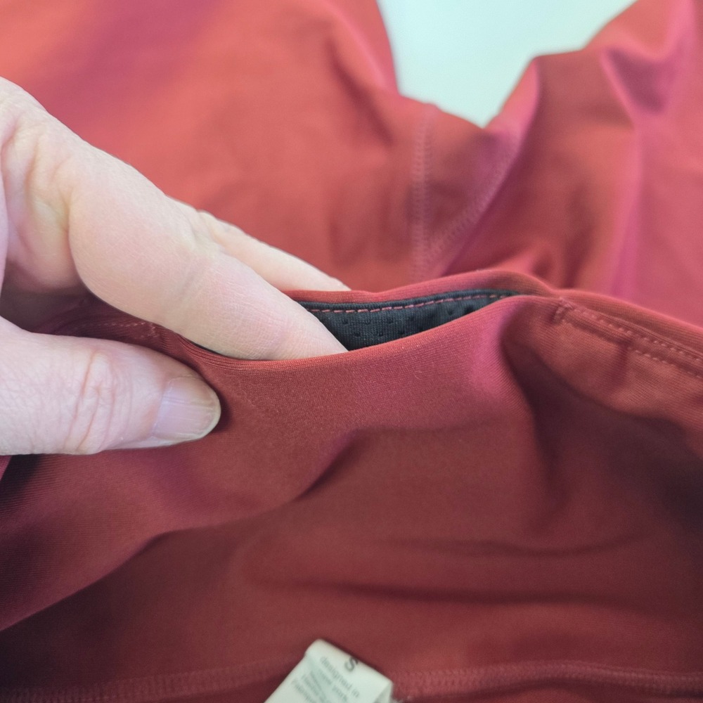 Nanette Lepore Colorblock Legging Small Maroon Pink Orange Play Ultra Activewear - Picture 4 of 10